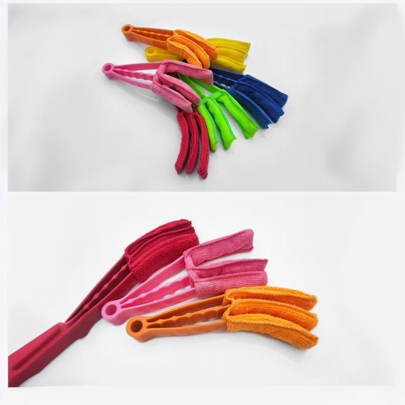 Washable Microfiber Blind Cleaner Clip Brush Detachable Handy Cleaning Tool for Window Blinds Car Vents Home Use