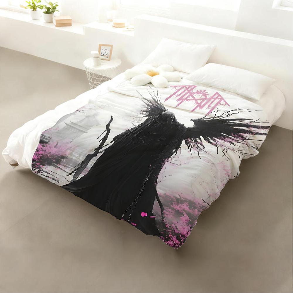 Manta Cozy Suave de Franela para Dormir de la Banda Mystery Tokens Ligera Agradable para la Piel para Sofá Cama Oficina y Viaje