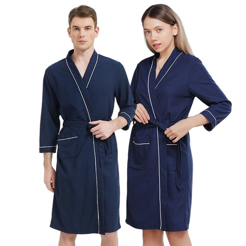 2026 Four Seasons Waffle-Style Couple Bathrobe – European & American Design
