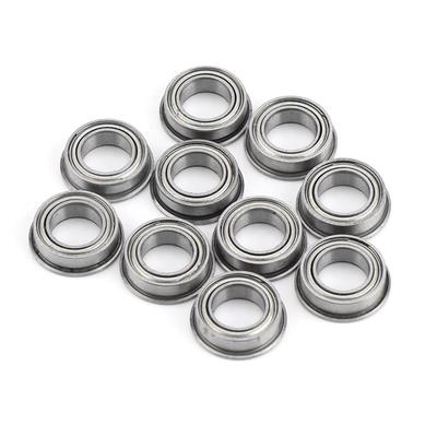 10 ks MF106ZZ miniaturních kovových stíněných kuličkových ložisek s přírubou z nerezové oceli 6x10x3mm
