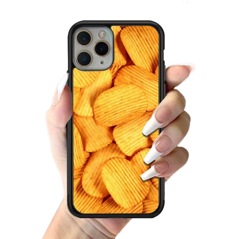 Cute Food French Fries Sweets Phone Case Silicone PC+TPU Case for iPhone 11 12 13 Pro Max 8 7 6 Plus X SE XR Hard Fundas