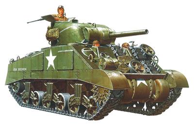 Tamiya 1/35 Military Miniature Series No. 190 U.S. Army M4 Sherman Tank Early Model Plastic Model 35190