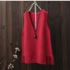 Spring and Autumn Korean Version of The V-neck Solid Color Knit Sweater Vest Women Loose Pullover Hem Fringed Waistcoat