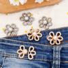 New DIY Tighten Waist Button Detachable Clip No Sewing Retractable Button Reduce Waist Flower Buttons Snap Clothing Accessories