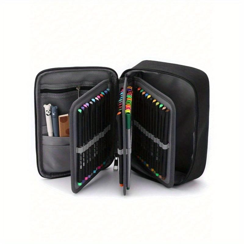 1Pc 72-Hole Large-Capacity Handheld Pencil Case Storage Bag 23*7*16Cm Sketching Painting Pen Holder Color Pencil Storage Box
