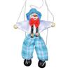 Pull String Puppet Clown Wooden Marionette Joint Activity Doll Vintage Child Toy