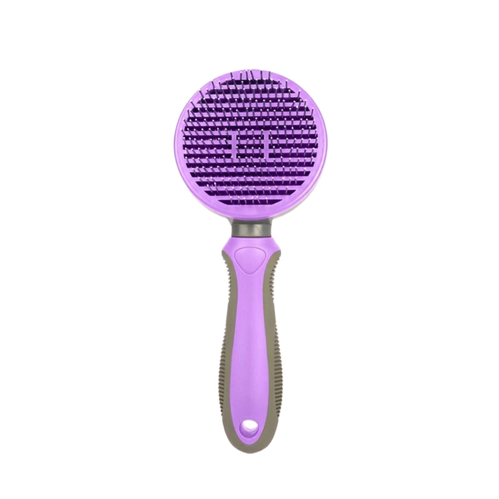 

Pet Grooming Brush Shedding Comb Hair Removal Tool for Dogs Cats Effective Fur Cleaning and Detangling with Comfortable Handle one size фиолетовый