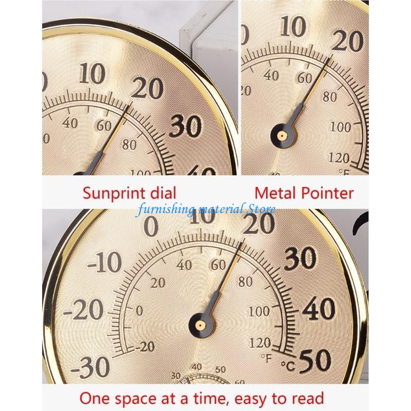 Y5GD Innen-Temperatur-Feuchtigkeits-Detektor Sensor-Messgerät Tisch-Analog-Thermometer Hygrometer Großes Display für Zuhause Büro