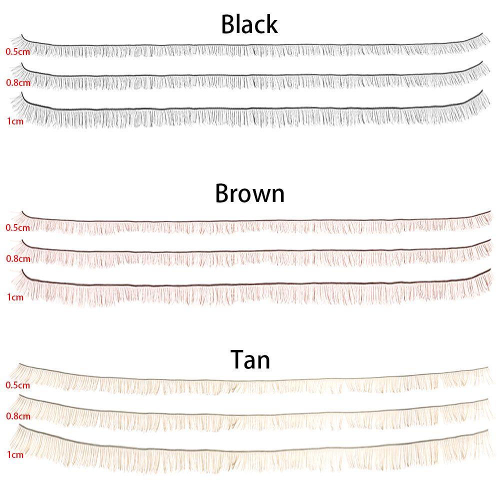 20cm False Eyelashes for Baby Dolls DIY Accessories Black Brown Tawny 3Colors Kids Children Toy