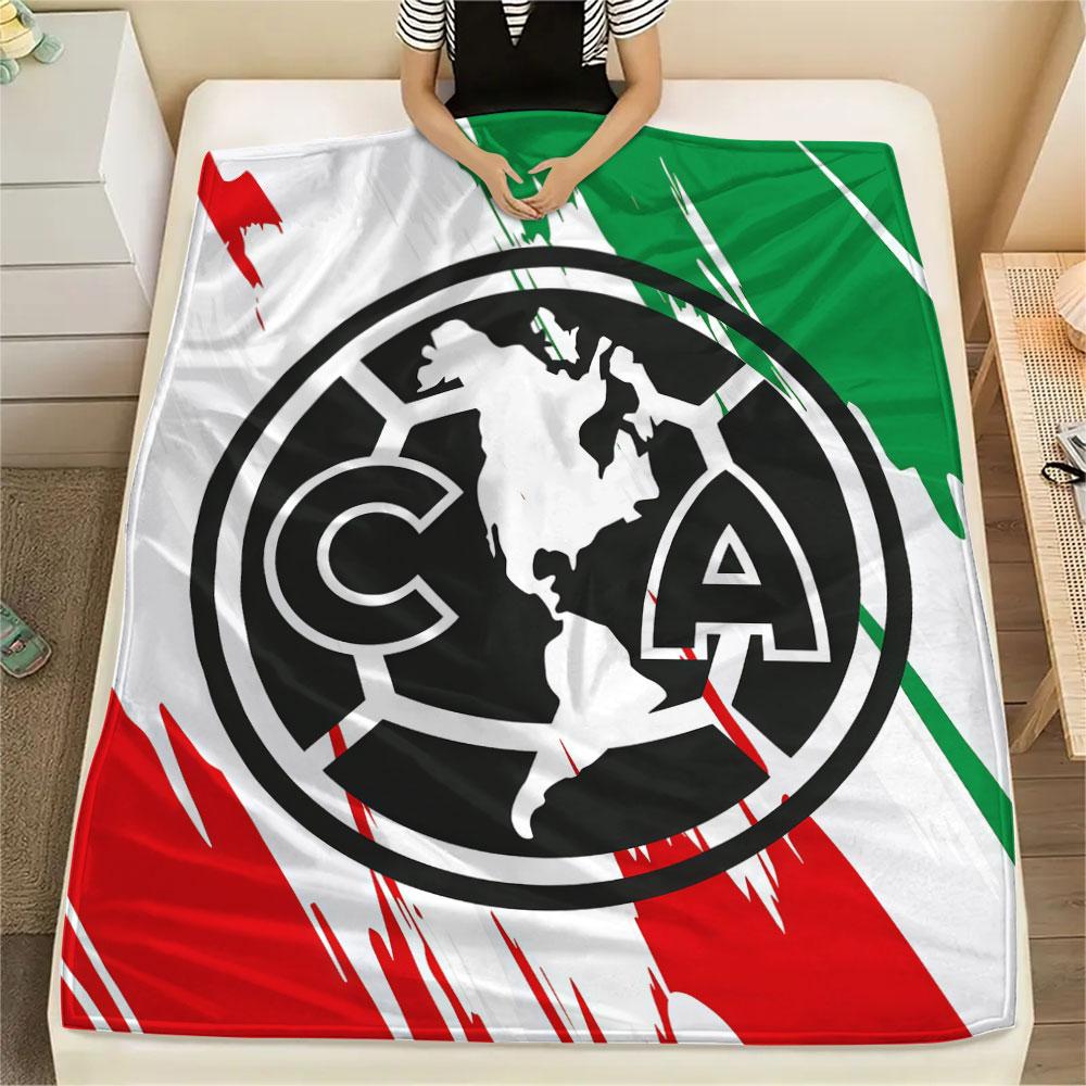 1PC Club America Patterned Flannel Blanket Suitable For All Seasons for Home Decor Warmth and Comfort Gifts Holiday Present