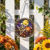 Yangyizhi Acrylic Jigsaw Puzzle Suncatcher, Stained Glass Style Halloween Skeleton Ghost Sun Catcher for Gothic Window Wall Hanging Decor