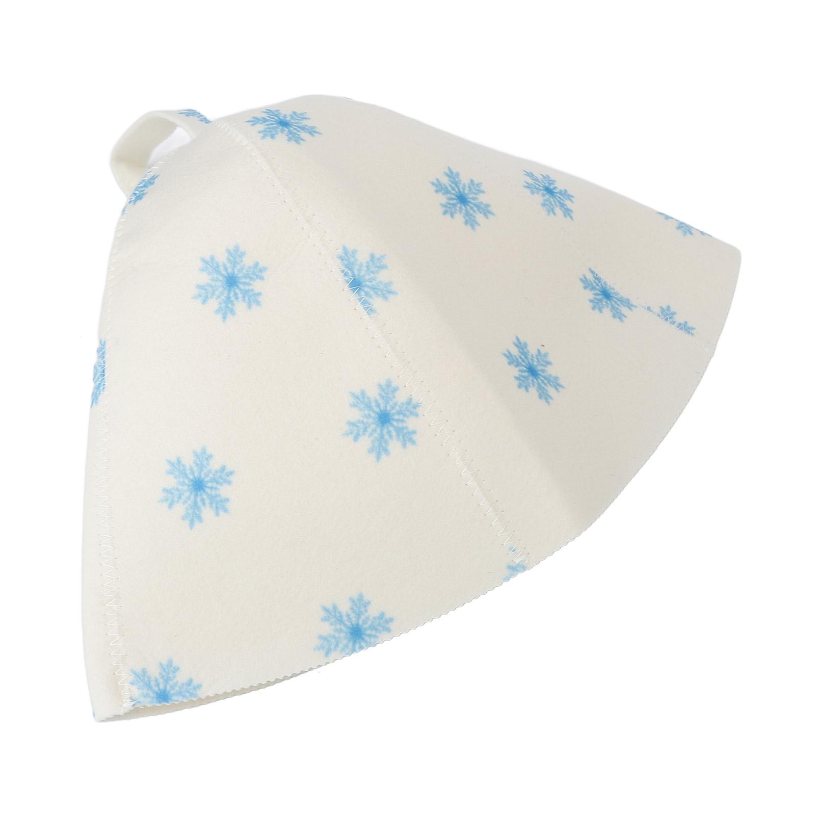 

Шапка для сауны, универсальная, симпатичная, с принтом снежинок, впитывающая воду, дышащая, фетровая шапка для сауны