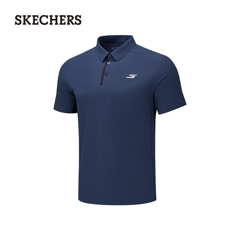 Skechers Men s Knitted Short Sleeve Polo Shirt