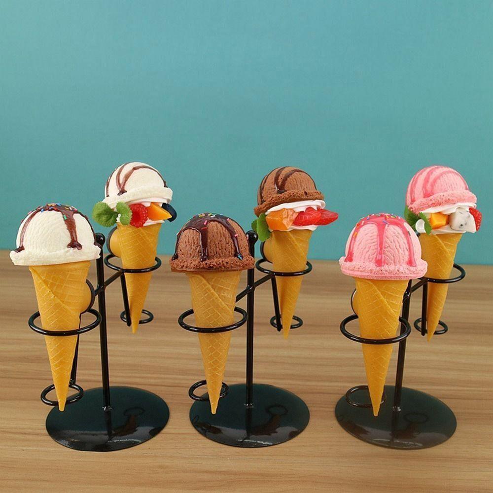 High-quality Iron Ice Cream Holder Ice Cream Display Rack Ice Cream Rack Sundae Sweet Cone Sweet Cone Holder Kitchen