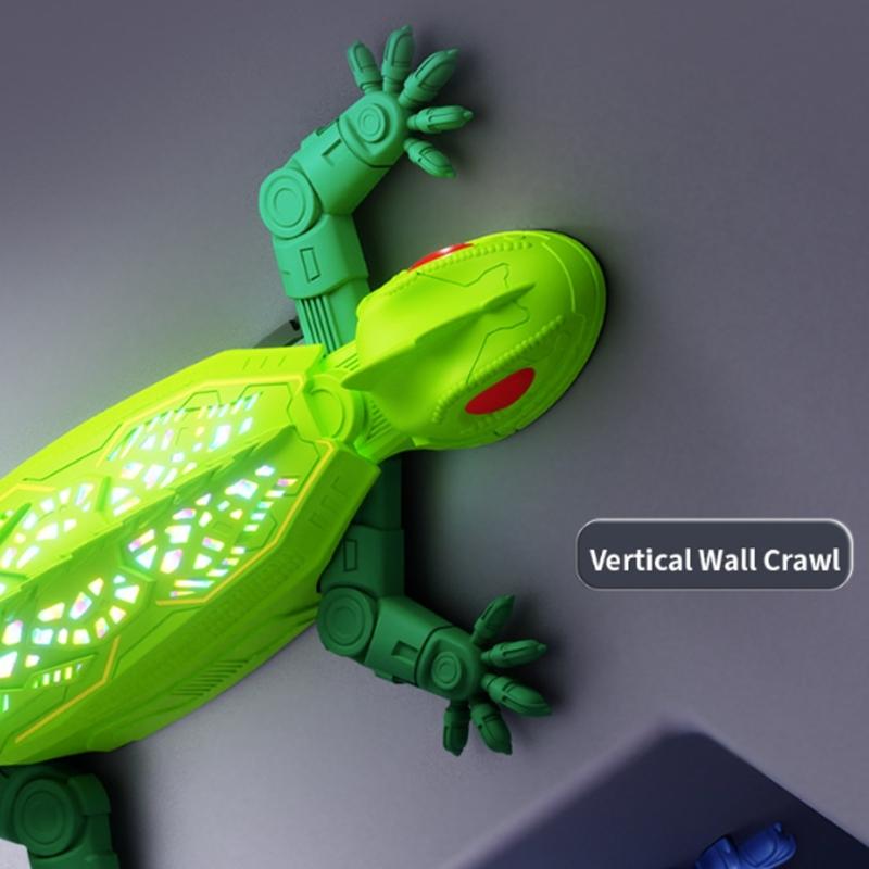 LED Wall Climbing Crawler Toy with Handheld Controller, Rechargeable Novelty Toy with Charging Cable for Indoor Play