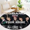 Bigbang Music Custom Name Round Area Rug Carpet Rug For Living Room Bedroom Sofa Playroom Decor Nonslip Floor Mat