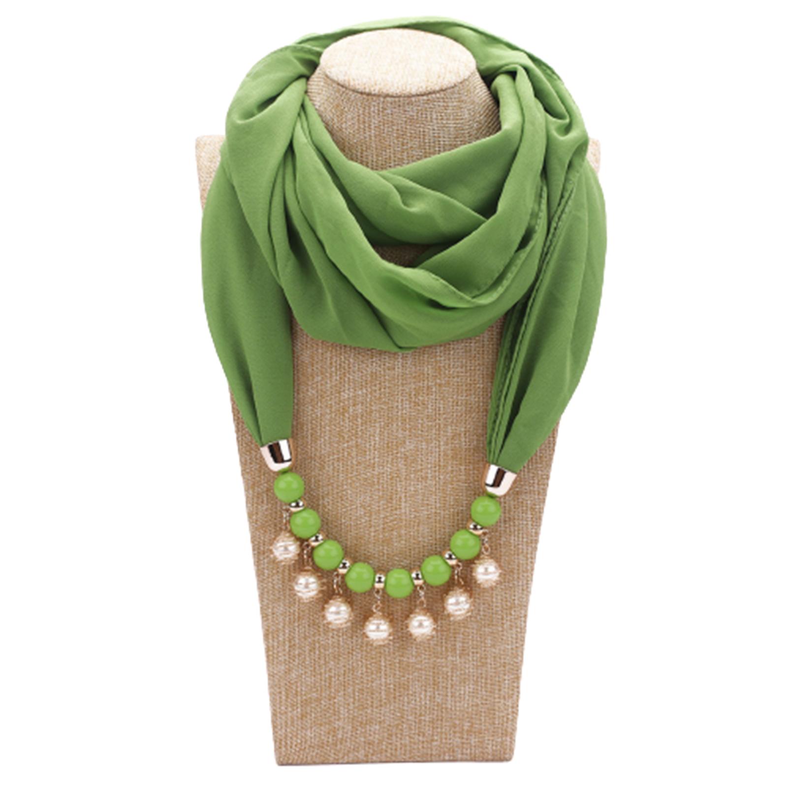 

CMW женские ювелирные изделия из искусственного жемчуга кулон шифоновое ожерелье шарф Spring Green