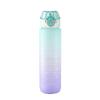 Large Capacity 1000ml Space Cup Water Bottle Plastic Durable Time Scale Frosted Portablecreative Gift High Temperature