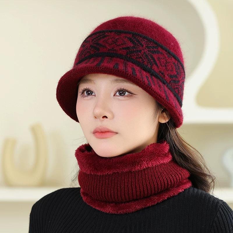 Hat Female Warm Wool Hat Ji Foreign Style Old Man Mom Grandma Old Woman Basin Hat
