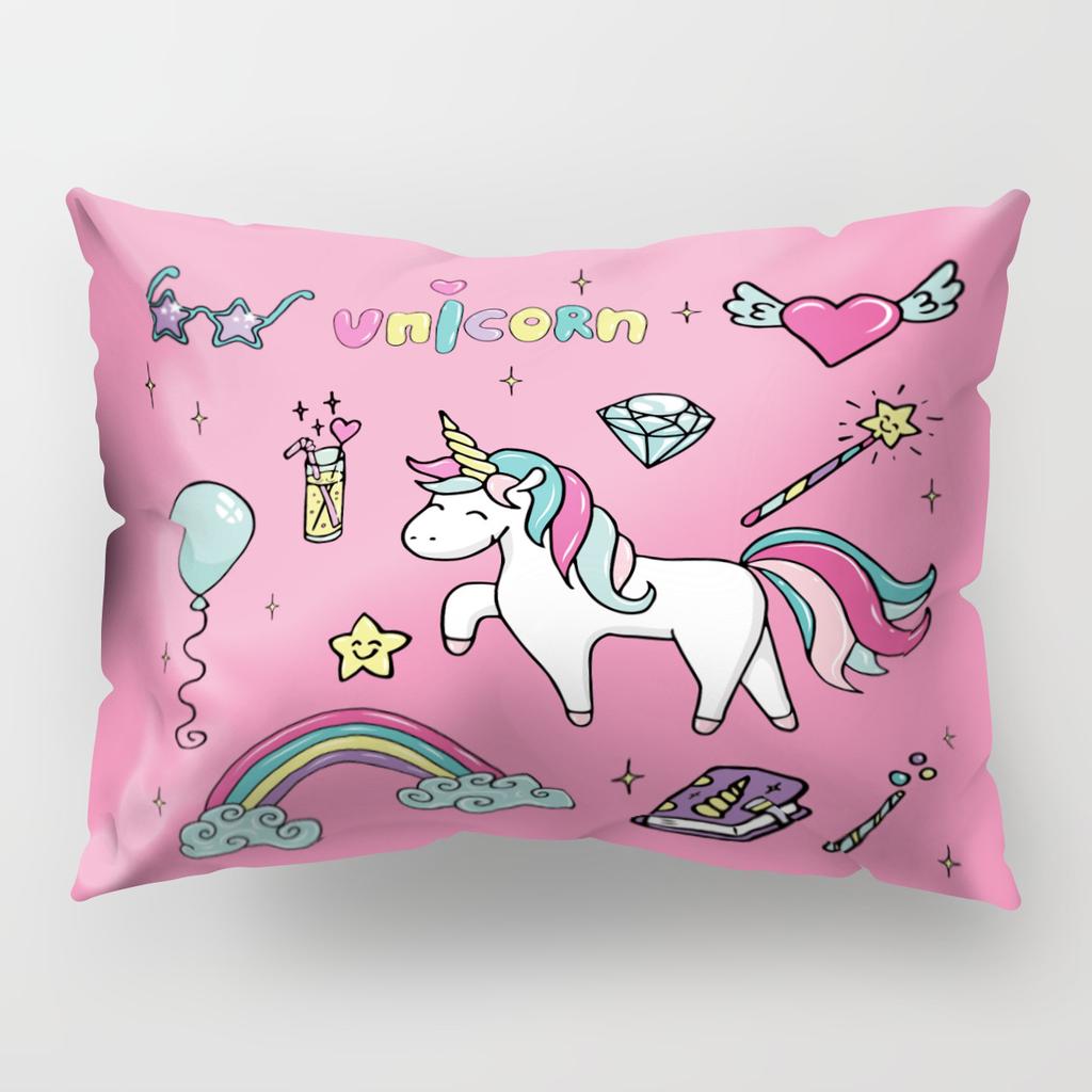 50*30cm Cute Unique Unicorn Long Pillow Cover