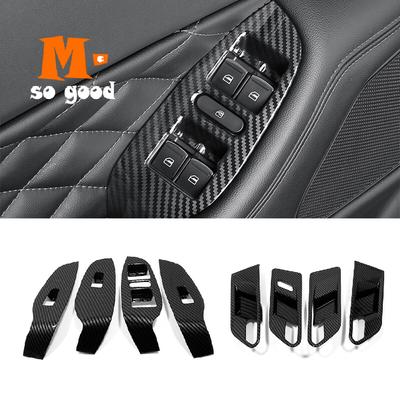 Car Armrest Door Window Trim Glass Lift Switch Frame Cover Carbon For Great Wall Cannon GWM Poer Ute  - 2022