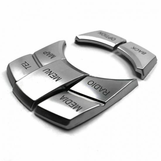 CAR MULTI MEDIA DRIVE 7 BUTTON DECOR COVER TRIM FITS BMW 5 7Series IDRIVE Chrome