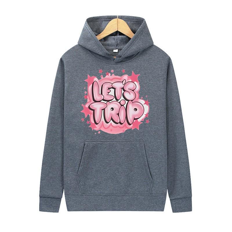 Unisex Kapuzenpullover mit Cartoon-Muster – Fleece, Mehrfarbig, Herbst/Winter Schwarzer Hoodie