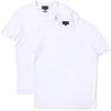 Solid Color Crew Neck Short Sleeve T-Shirt 2-Pack Men Tops White 8N1D68-1JPZZ-0100