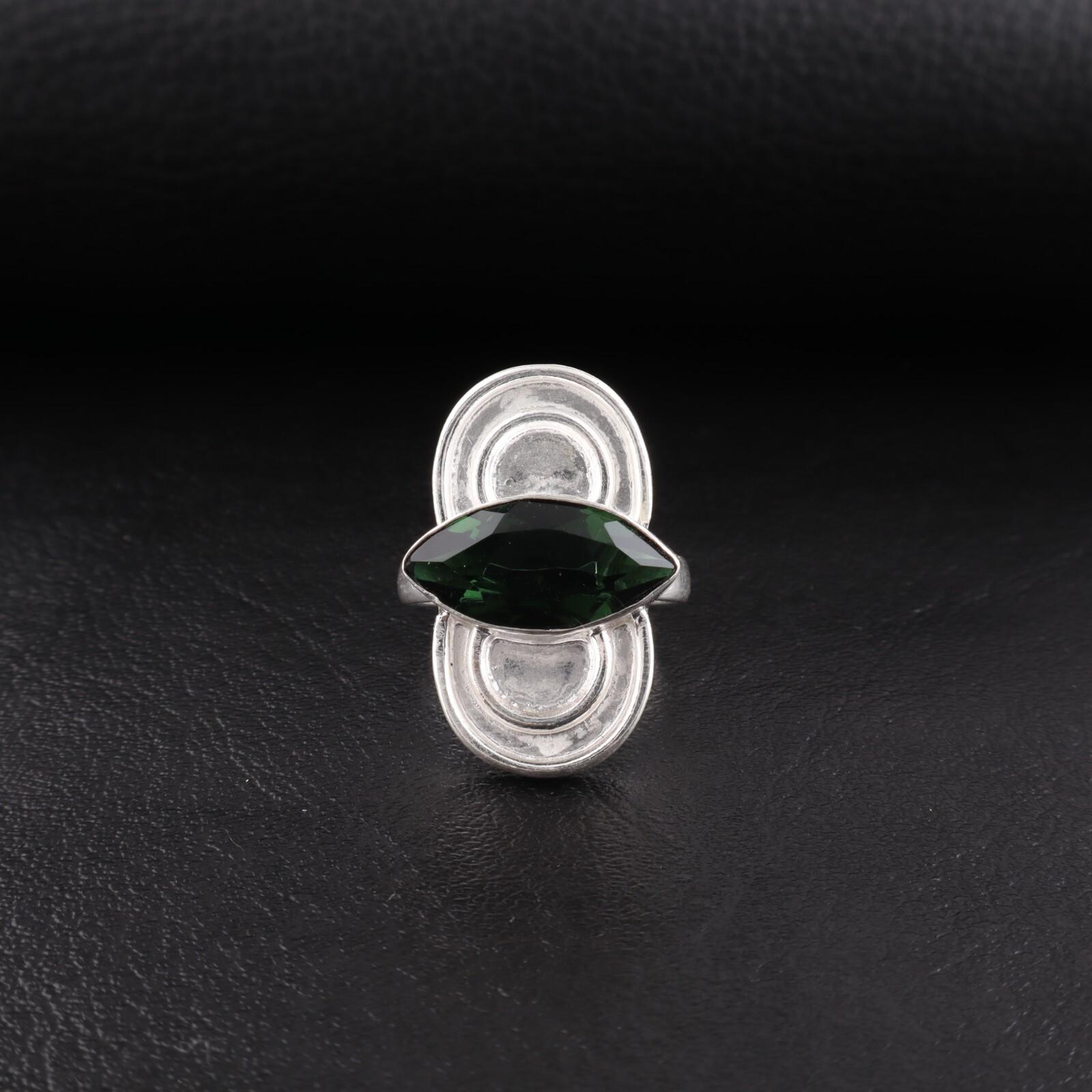 

Green Tourmaline Gemstone 925 Sterling Silver Jewelry Handmade Ring Gift For Her RR-34-14 13