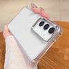 Plating Lens Frame Clear Case For Samsung Galaxy A34 A52 A53 A15 A25 A35 A55 A54 5G S24 S23 S22 Ultra S21 S24 FE Soft TPU Cover