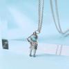 Astronaut Robot Pendant Necklace: Trendy Unisex Hip Hop Sweater Chain - Perfect Christmas Gift