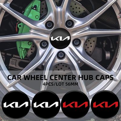 4Pcs 56mm Car Wheel Hub Center Cap Emblem Badge Stickers For Rio 2 3 K3 K5 Ceed Sportage Picanto Sorento Soul Accessories