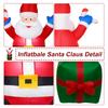 Inflatables Santa Water Resistant 6 LED Lighted Santa with Floor Stakes and Ropes for Lawn Yard Garden Holiday Xmas Decorations