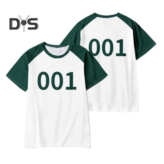 230 001 007 Tracksuit Cosplay Costume Korean Unisex Jacket Short Sleeve Top Jogging Pants 3 Piece Track Suit Set Masquerade Party Outfit