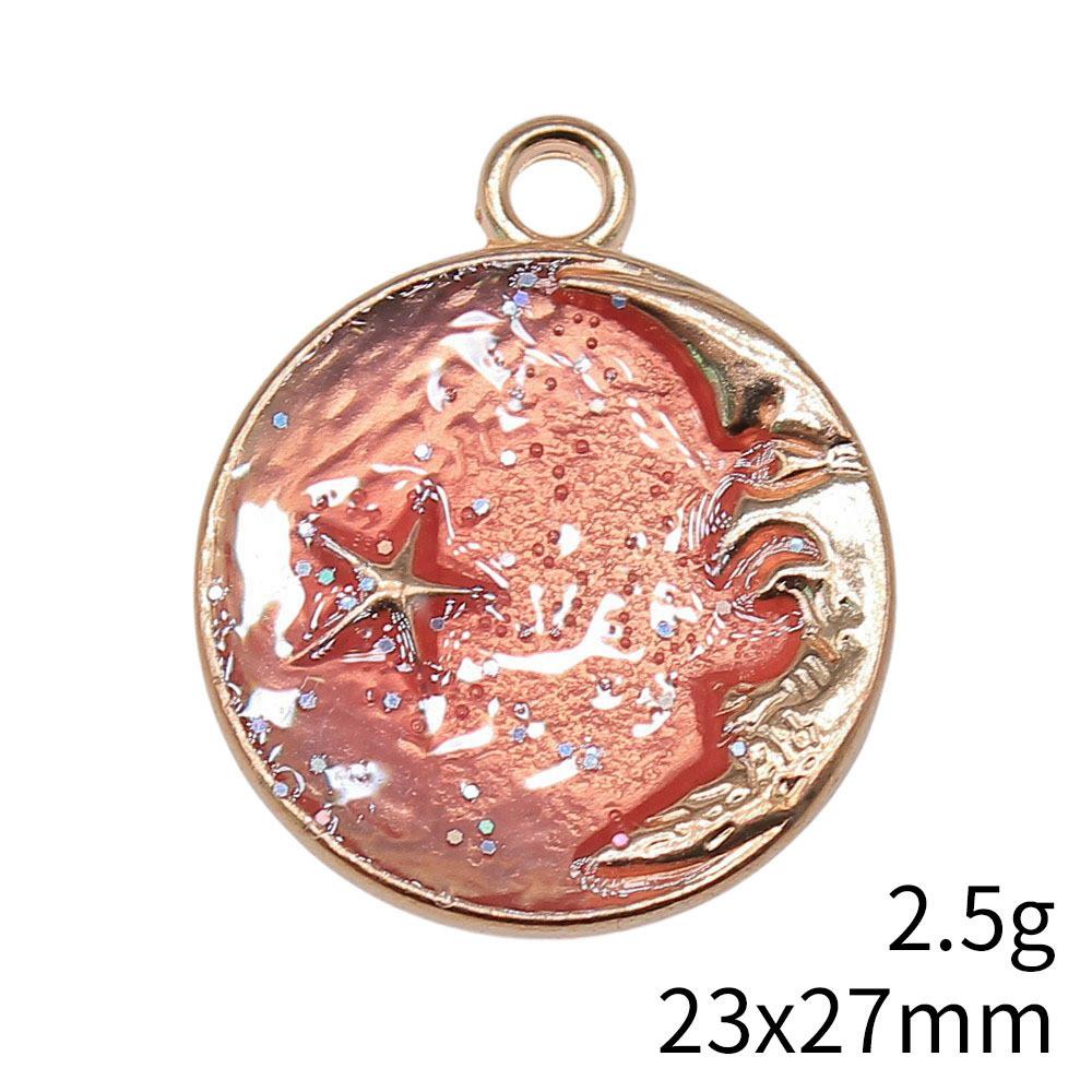 Mother's Day Charms For Nails Pentagram Moon Enamel Charms Pendant Art Supplies Pendant Accessories