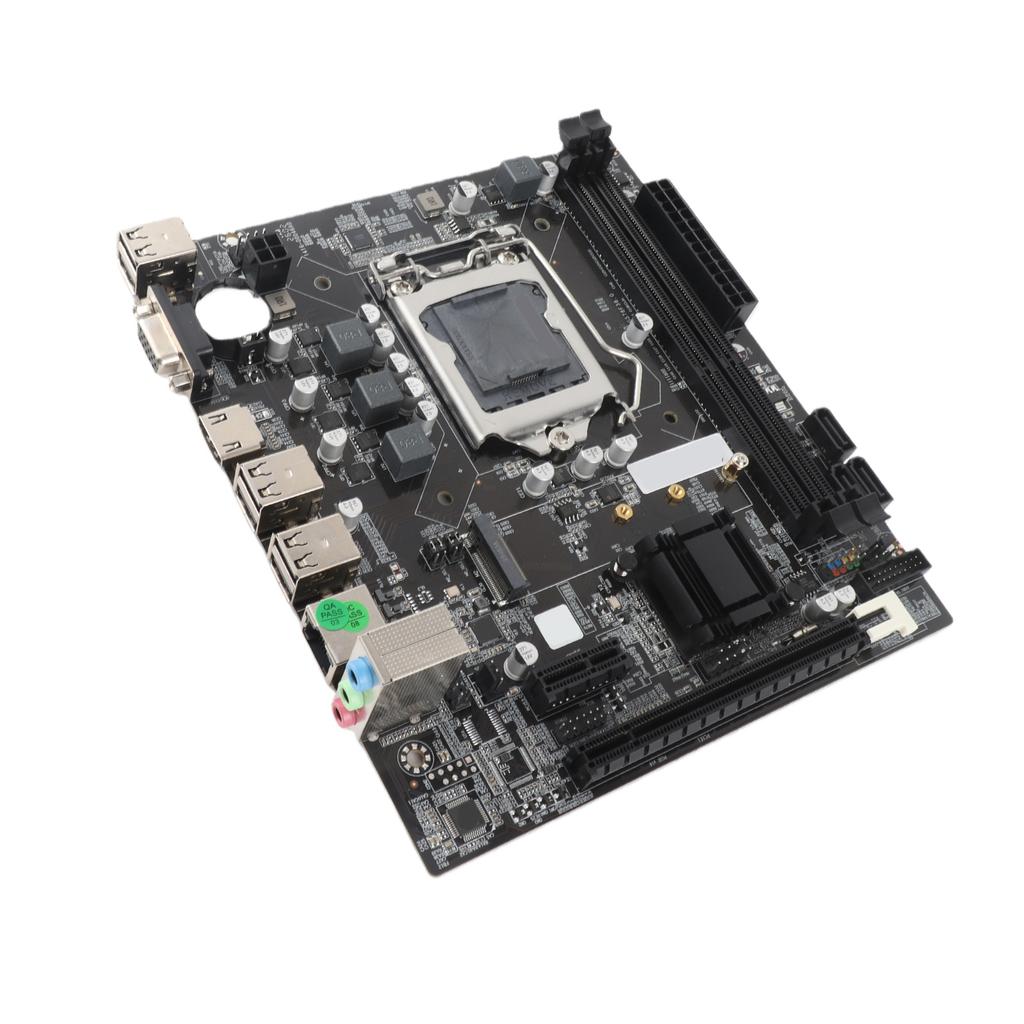 Desktop Motherboard H61 6 USB2.0 DDR3 M.2 NVMe NGFF 100Mbps LAN Micro ATX Motherboard for LGA1155 Socket I3 I5 I7