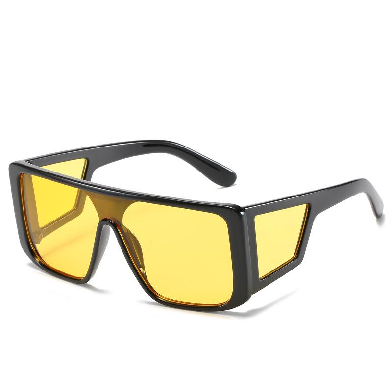 Europäische und amerikanische Mode-Straßenfotografie, vielseitige Sonnenbrillenbox für Damen, personalisierte einteilige Schutzsonnenbrille für Herren