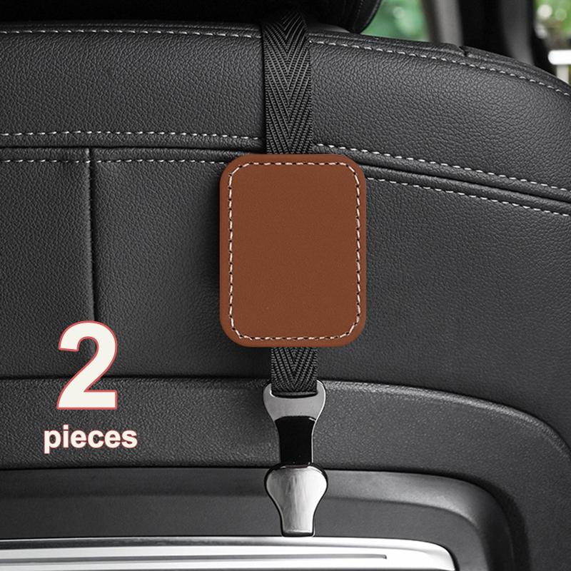 1/2Pcs Car Headrest Hooks Suede Seat Back Storage Hook Hanger for Bag Organizer Holder Clip Car Interior Decoration Accessories