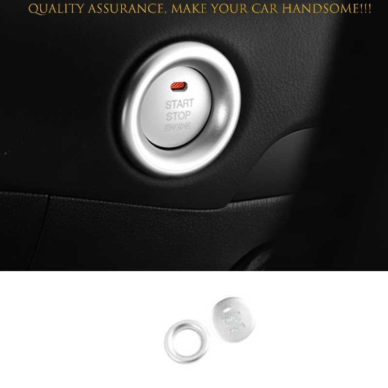 For Mazda CX-5 2017-2024 Silver Alloy Start Button One-Click Switch Cover Trim