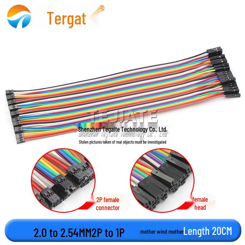 40P Color DuPont Jumper Cables - Female/Female, Male/Female, Male/Male - 10/15/20/30/40CM Lengths