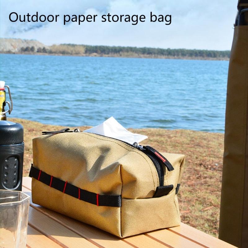 Outdoor Tissue Holder Bag Napkin Paper Storage Holder Hanging Wipes Box Case Tissue Dispenser Paper Storage Container