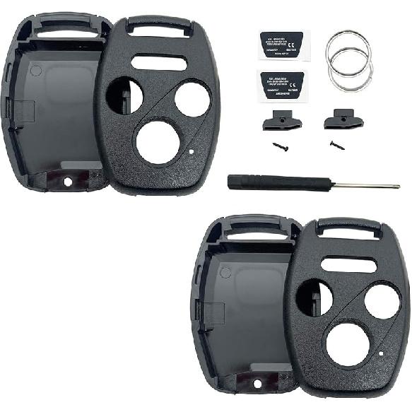 Replacement Key Fob Shell Keyless Entry Remote Car Key Fob Cover Case Fits for Honda 2003-2012 Accord / 2006-2013 Civic EX / 2009-2015 Pilot