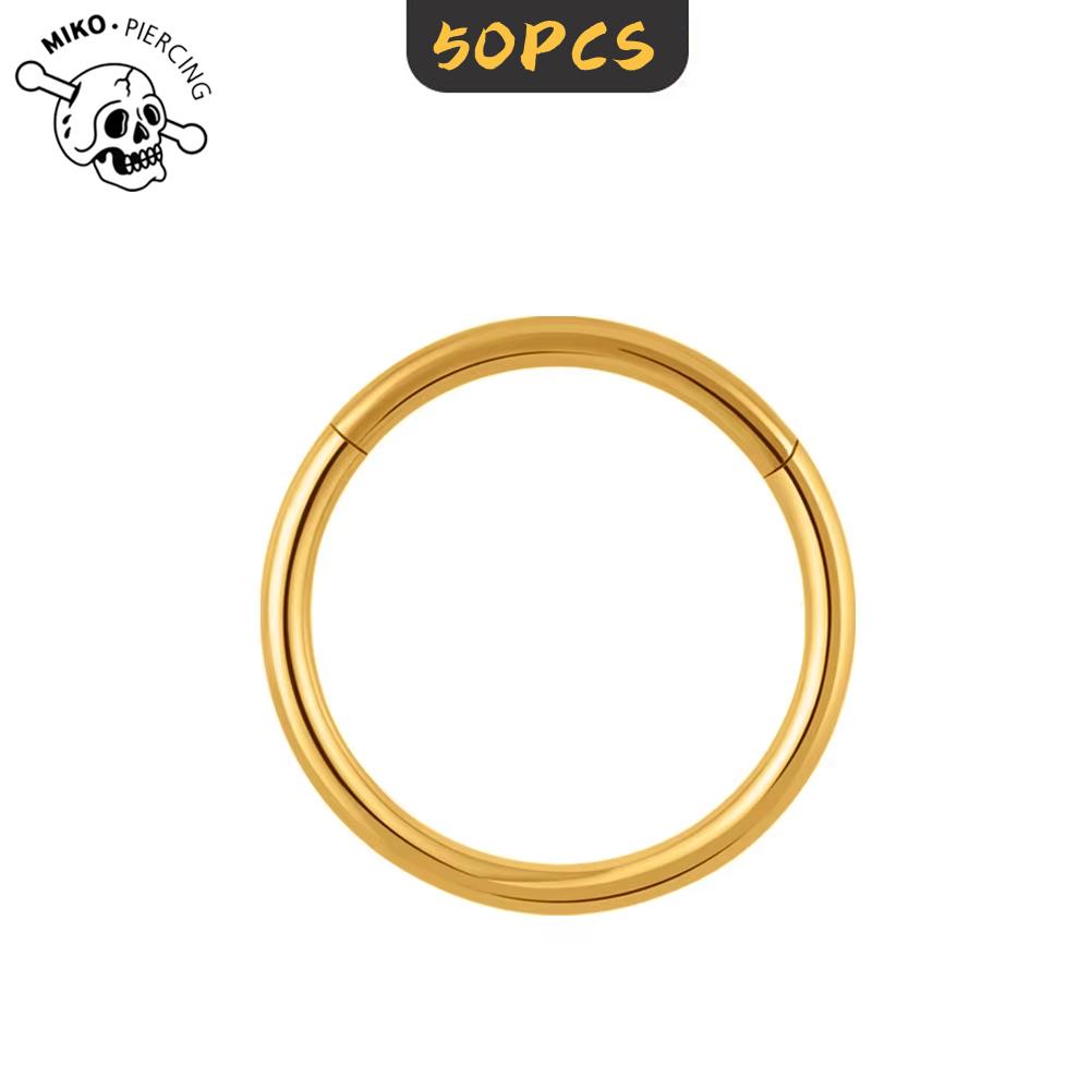 10/50 Stück G23 Titan Nasenring 16G 18G 20G Scharnier Clicker Segment Septum Ring Damen Herren Ohrknorpel Ohrring Piercing Schmuck