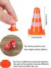 10pcs Mini Traffic Cones Miniature Traffic Cones Mini Traffic Signs Barricades Signs Traffic Scene Roadblock Construction Fun for All Ages