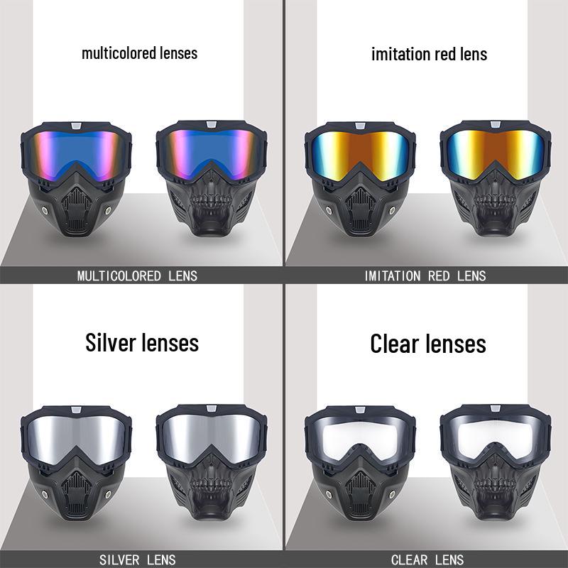 Retro Harley Windproof Face Shield & Goggles for Motorcycle Riding