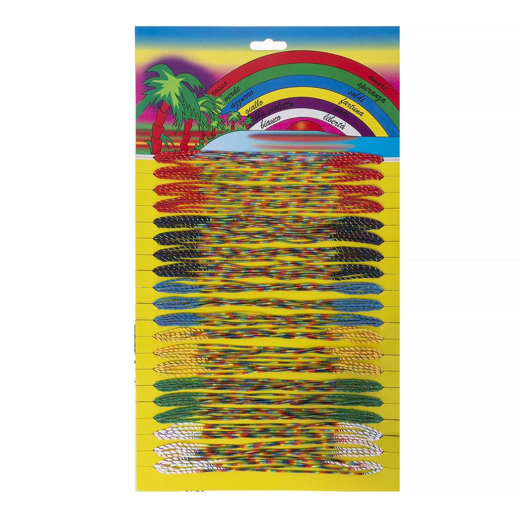 "Ethnic-Style Rainbow Friendship Bracelet Set"