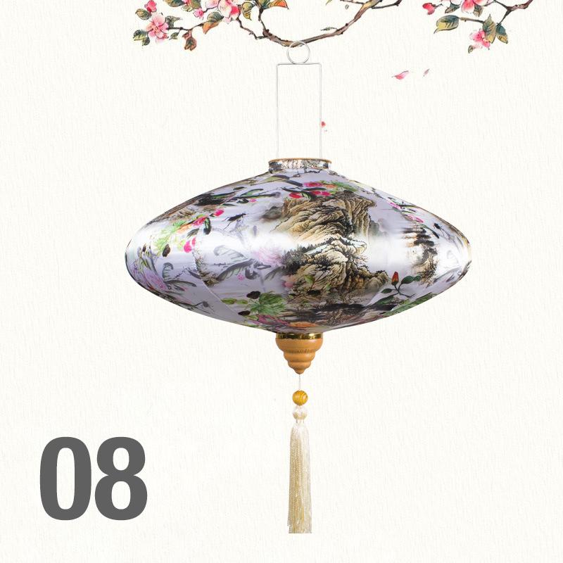 

12/14 дюймовый китайский стиль атласный шелковый фонарь коридор ресторан чайная комната декор дворцовый светильник украшение праздника середины осени весна 14 inch