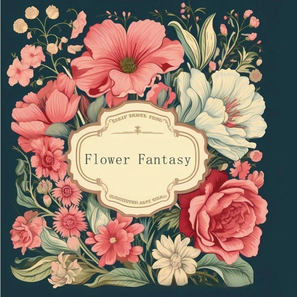 SŁODKI & PROSTY Ręcznie Rysowany Książka 20 Arkuszy Książka do Malowania Graffiti Kolorowanka Kwiaty Dorośli