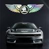 bqfhy4 Colorful Reflective Laser Car Refit Personalized Wing Sticker For Skoda Octavia Superb Rapid Kodiaq Karoq Fabia Kamiq Enyaq Yeti