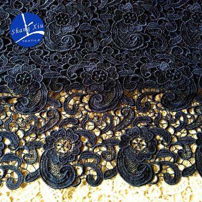 Suda Çözünür Dantel, Kaju Desenli, Nakış Kumaşı, Nakış, Polyester İpek, Tam Genişlik, Üç Boyutlu, Delikli, Klasik